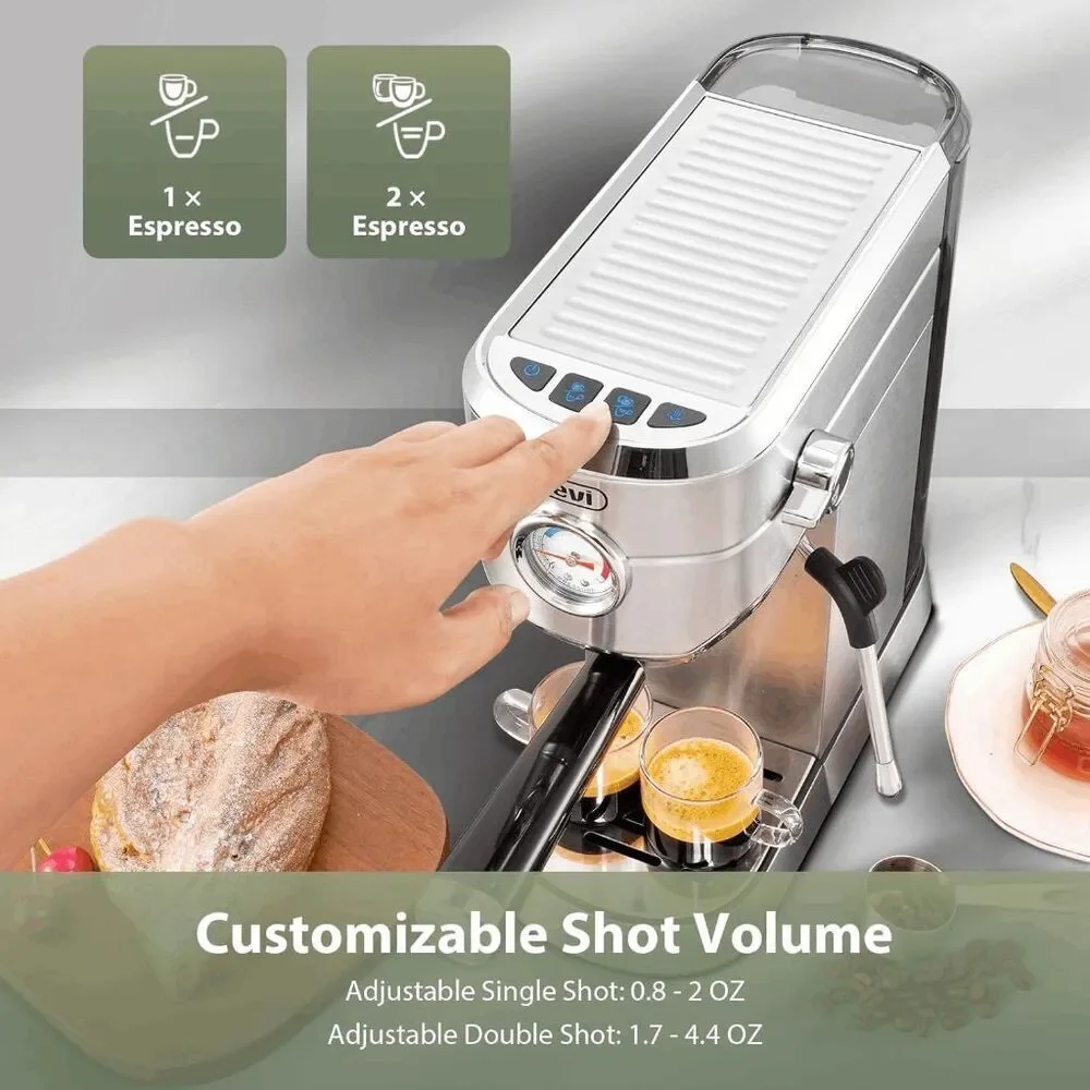 GEVI ECMGO 2-in-1 Smart Espresso Coffee Machine